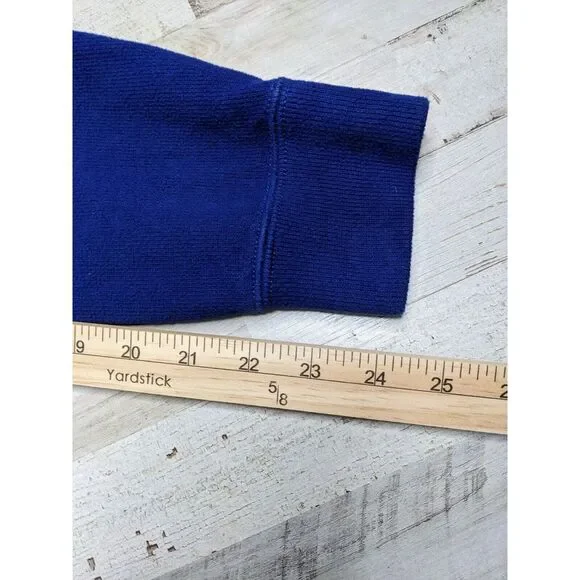 Polo Ralph Lauren Pullover Mens Medium BLUE 1/4 Zipper Sweater Shirt Pony Logo - Picture 9 of 9